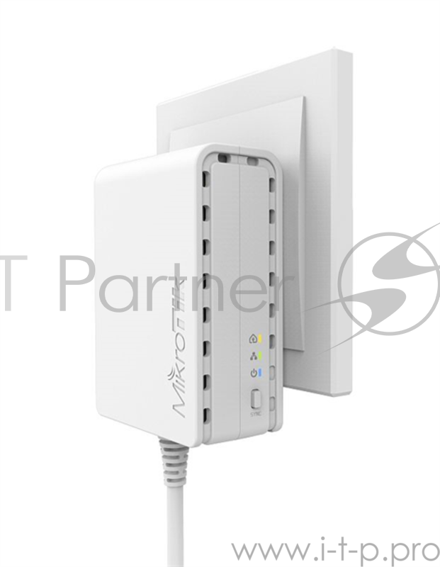 MikroTik PWR-LINE power supply (supports Data over Powerlines) with microUSB connector, Type C plug (commonly used in Europe, South America & Asia)