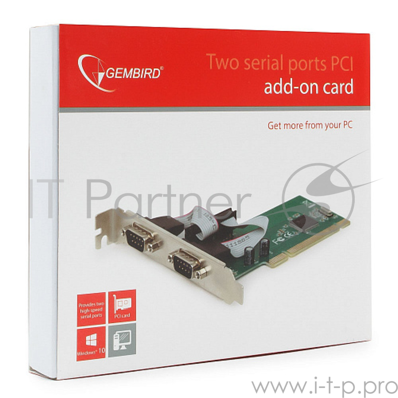 Контроллер COM Gembird SPC-1, в PCI, порты: 2 внешн. COM (RS232) (MOSCHIP MCS9835)