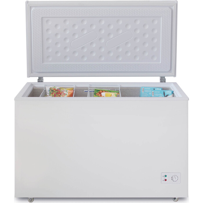 Морозильный ларь Бирюса Б-355KX белый с глухой крышкой