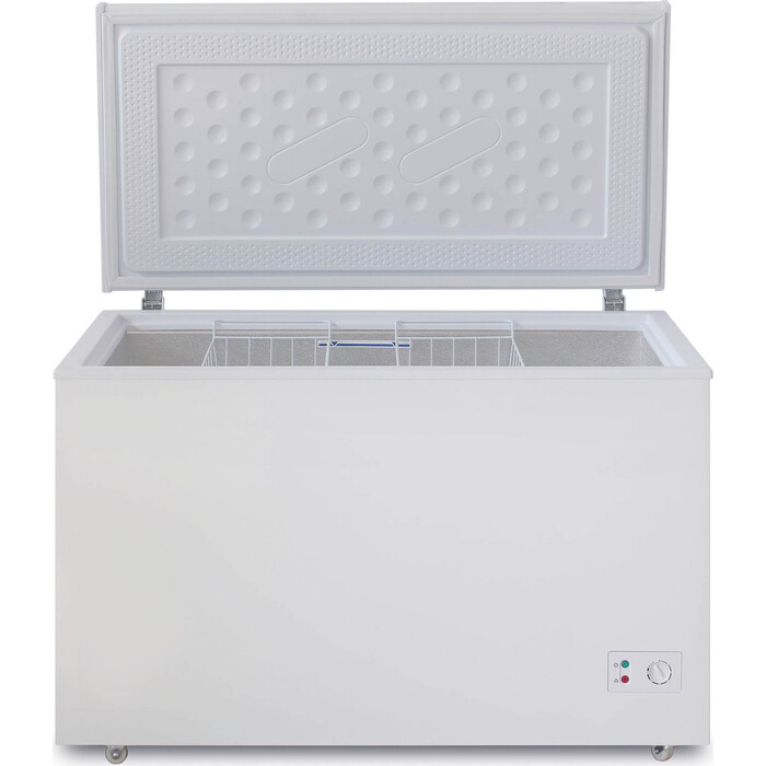 Морозильный ларь Бирюса Б-355KX белый с глухой крышкой