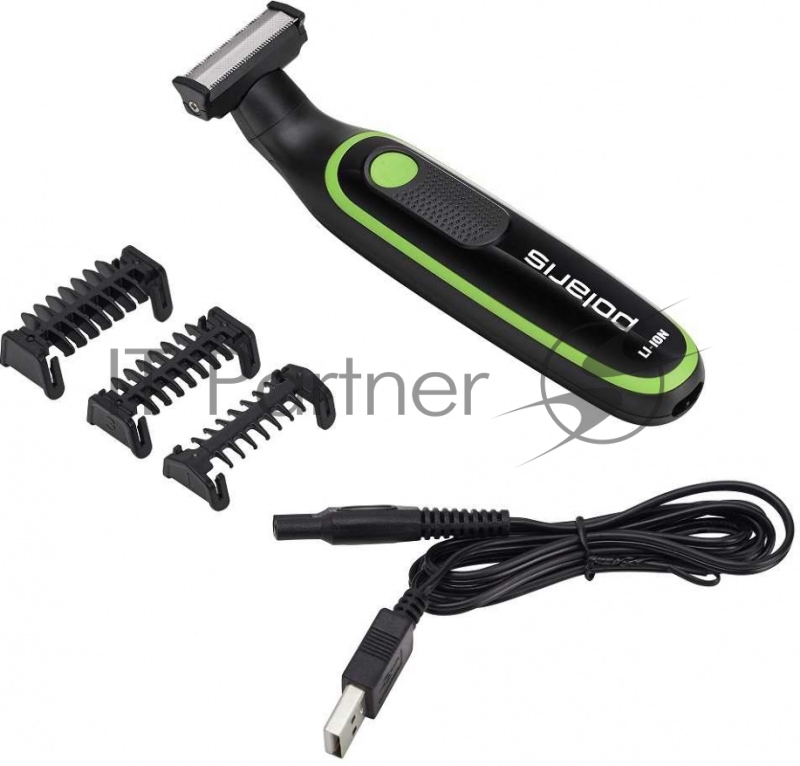 Машинка для стрижки Polaris PHC 0303RB черный/лайм 240Вт