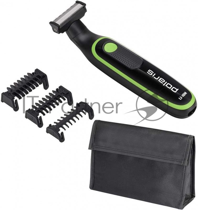 Машинка для стрижки Polaris PHC 0303RB черный/лайм 240Вт