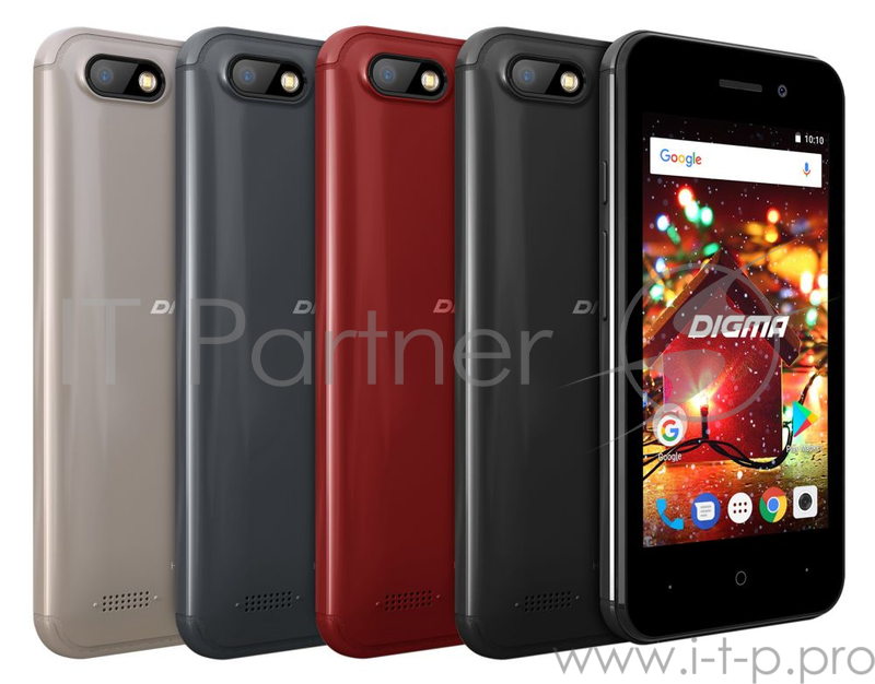 Смартфон Digma HIT Q401 3G 8Gb золотистый моноблок 3G 2Sim 4 480x800 Android 7.0 2Mpix 802.11bgn BT GSM900/1800 GSM1900 TouchSc MP3 max32Gb