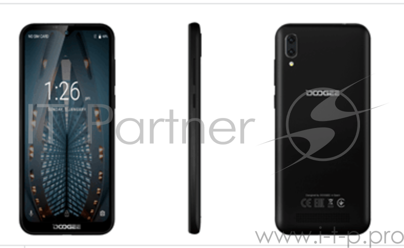 Смартфон Doogee Doogee X90 Gold, 6.1 19:9 600x1280, 1.3GHz, 4 Core, 1GB RAM, 16GB, up to 128GB flash, 5Mpix+8Mpix/5Mpix, 2 Sim, 2G, 3G, BT, Wi-Fi, GPS, Micro-USB, 3400mAh, Android 9.0 (Pie), 150g, 153.9x72.8x9.9, Waterdrop Screen, Face Unlock