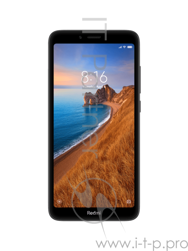 Смартфон Xiaomi Redmi 7A 2GB+16GB Matte Black (M1903C3EG), 5.45 18:9 1440x720, 1.8GHz, 8 Core, 2GB RAM, 16GB, 13Mpix/5Mpix, 2 Sim, 2G, 3G, LTE, BT v4.2, Wi-Fi, GPS / AGPS, GLONASS, Beidou, Micro-USB, 4000mAh, Android 9.0, 165g, 146,3 ммx70,4 ммx9,5 м