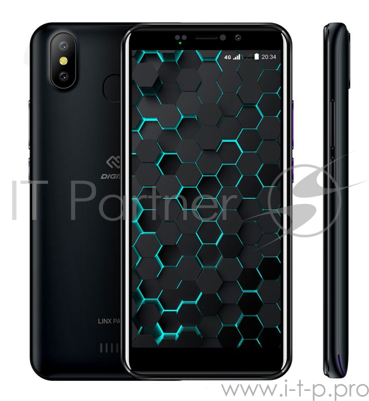 Смартфон Digma Pay 4G Linx 16Gb 2Gb черный моноблок 3G 4G 2Sim 5.45 720x1440 Android 8.1 13Mpix WiFi NFC GPS GSM900/1800 GSM1900 TouchSc MP3 FM microSD max128Gb