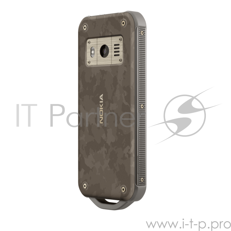 Телефон сотовый Nokia 800 DS TA-1186 SAND, 2.4 320x240, 512 МБ, 4GB, up to 32GB flash, 2Mpix, 2 Sim, 2G, 3G, LTE, BT v4.1, Wi-Fi, GPS, Micro-USB, 2100mAh, KaiOS, 161g, 145,4 ммx62,1 ммx16,11 мм, Предусмотренная защита от воды и пыли (IP68)