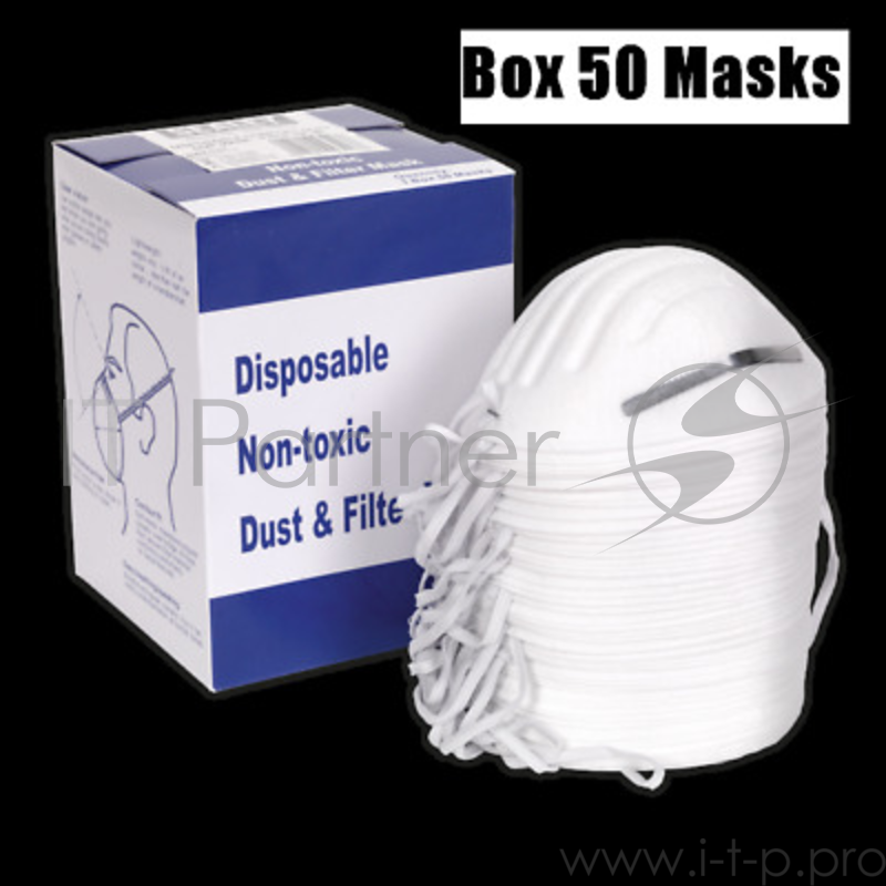Защитная маска disposable non-toxic dust filter mask (уп 50шт)