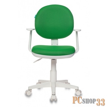 Кресло детское Бюрократ CH-W356/GREEN зеленый V398-42 (пластик белый)