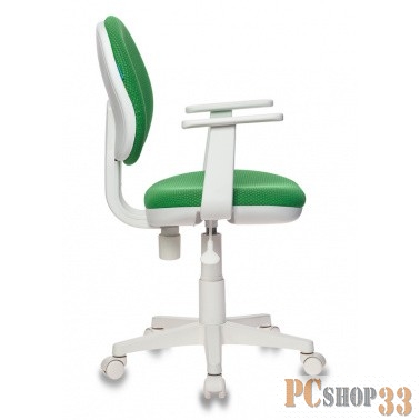 Кресло детское Бюрократ CH-W356/GREEN зеленый V398-42 (пластик белый)