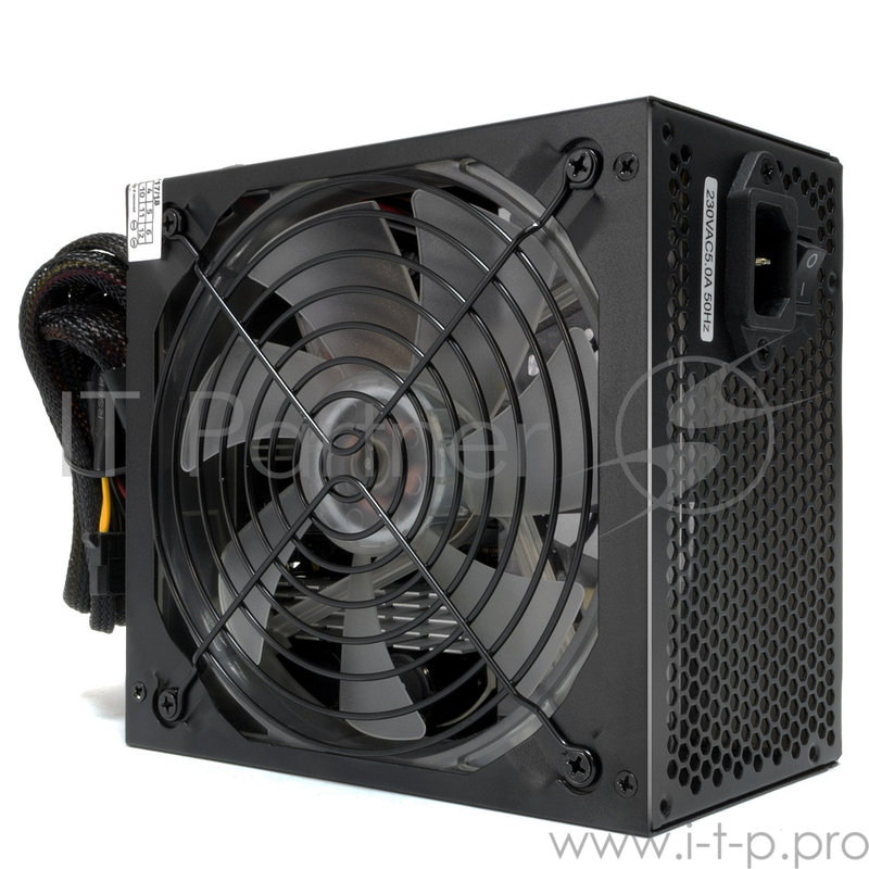 Блок питания CROWN CM-PS650W PLUS (ATX 650W, EMI/CE, 20+4in 450mm, 140mm red LED FAN, SATA*4, IDE*4, FDD*1, 4+4pin, 6+2pin PCI-E*1, кабель питания 1.2м, картонная упаковка)