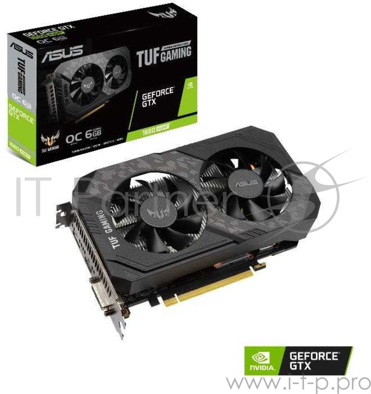 Видеокарта Asus PCI-E TUF-GTX1660S-O6G-GAMING nVidia GeForce GTX 1660SUPER 6144Mb 192bit GDDR6 1530/14002 DVIx1/HDMIx1/DPx1/HDCP Ret
