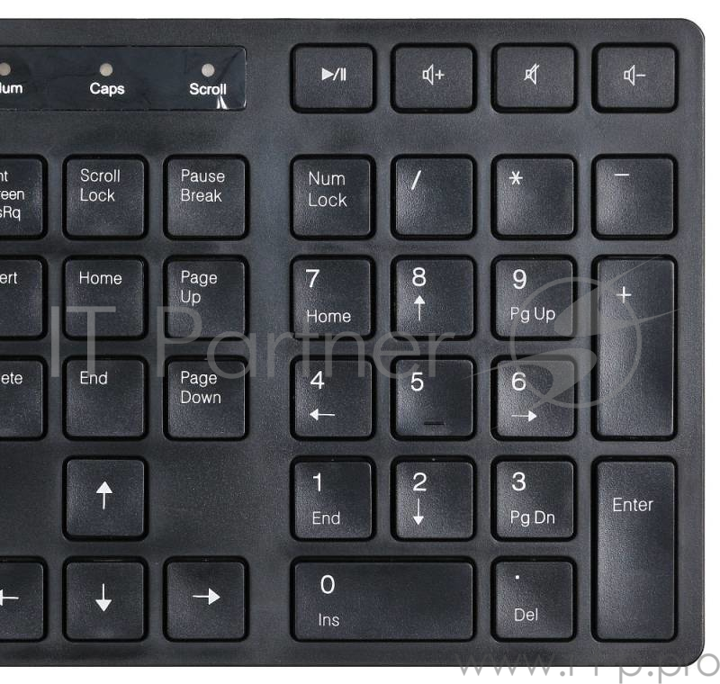 Клавиатура Oklick 570M черный USB slim Multimedia