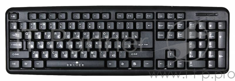 Клавиатура Oklick 180M черный USB