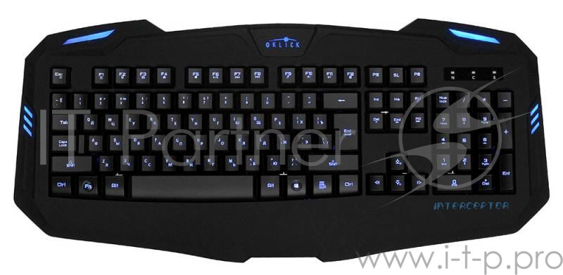 Клавиатура Oklick 730G черный USB Multimedia Gamer LED