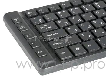 Клавиатура Oklick 530S черный USB slim Multimedia