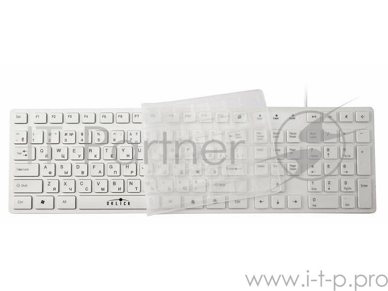 Клавиатура Oklick 556S белый USB slim Multimedia