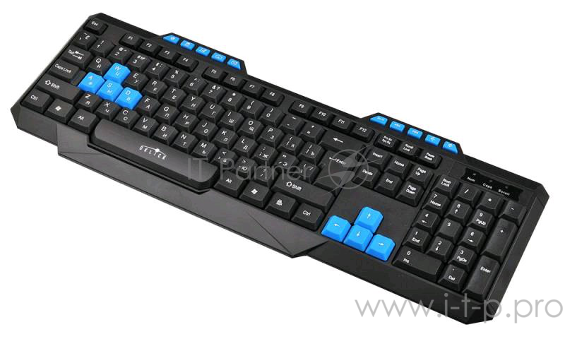 Клавиатура Oklick 750G черный/синий USB Multimedia Gamer