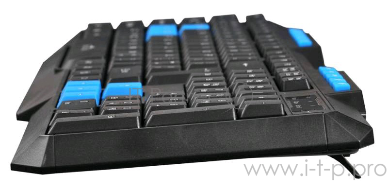 Клавиатура Oklick 750G черный/синий USB Multimedia Gamer