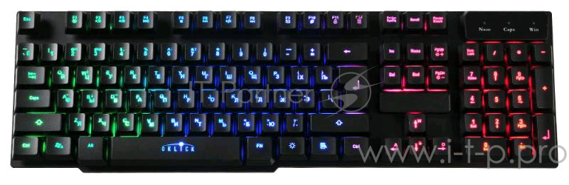 Клавиатура Oklick 760G черный USB LED