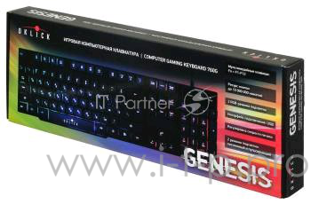 Клавиатура Oklick 760G черный USB LED