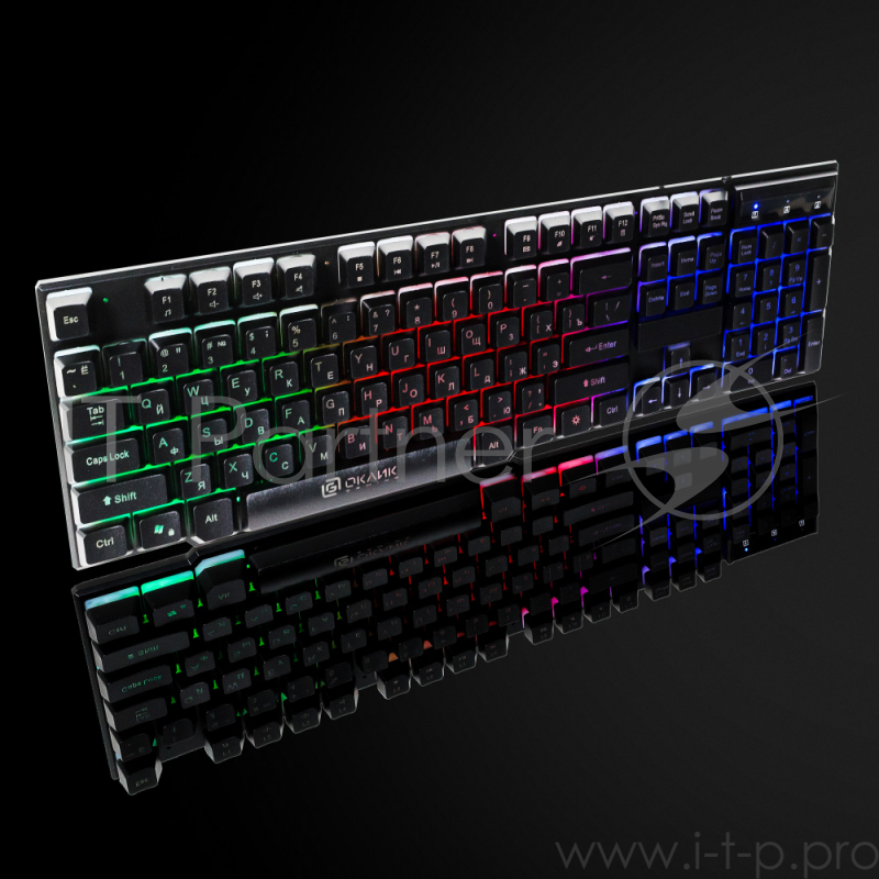 Клавиатура Oklick 780G черный USB LED