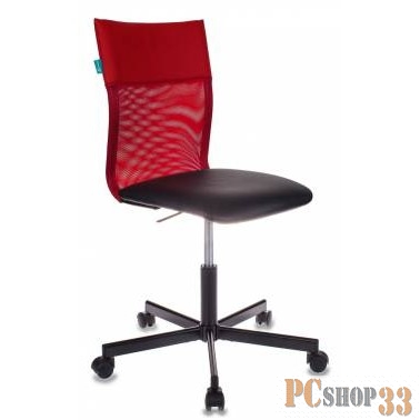 Кресло Бюрократ CH-1399/R+B спинка сетка красный сиденье черный искусственная кожа крестовина металл