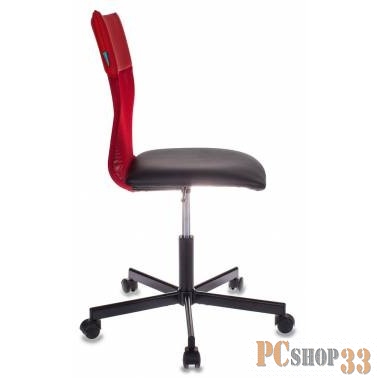 Кресло Бюрократ CH-1399/R+B спинка сетка красный сиденье черный искусственная кожа крестовина металл