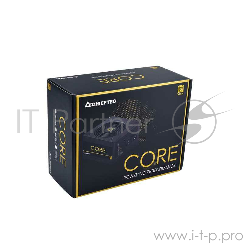 Блок питания Chieftec CORE 500W, ATX 12V 2.3 PSU,W/12cm Fan,80 plus Gold, BBS-500S Bulk