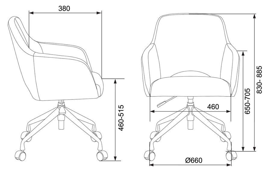 Кресло Бюрократ CH-380/BLACK черный крестовина металл
