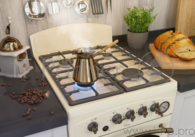 Газовая плита Darina 1Е6GM 241 019Bg((ВхШхГ)85х50х60см. 4-х горелочная, стиль Кантри, чугунные решетки стола, интегрированный розжиг горелок стола, гриль, терморегулятор, выдвижной ящик, часы-таймер, освещение. Цвет бежевый.)