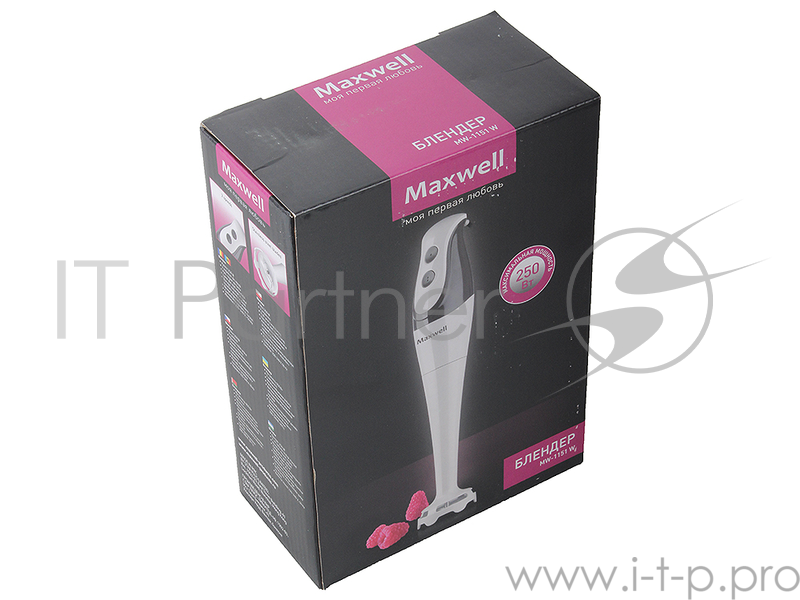 Блендер погружной Maxwell MW-1151-01 белый 250W