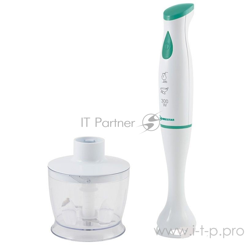 Блендер погружной HOMESTAR HS-2018, 300Вт, 1 скорость, измельчитель
