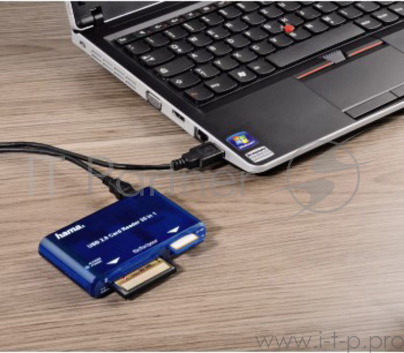 Устройство чтения карт памяти USB2.0 Hama H-55348 синий