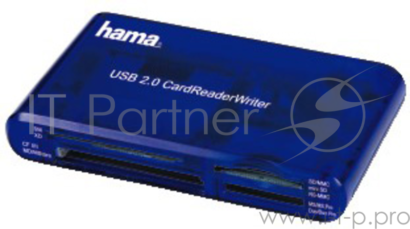 Устройство чтения карт памяти USB2.0 Hama H-55348 синий