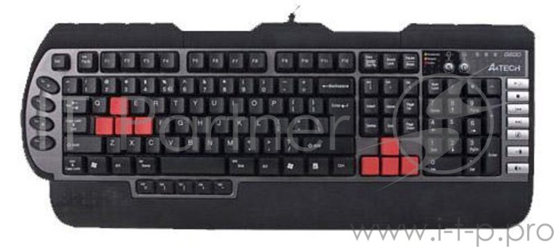 Клавиатура A4 G800 black 3X Fast Gaming waterproof PS/2