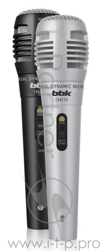Микрофон проводной BBK CM215 2.5м черный/серебристый