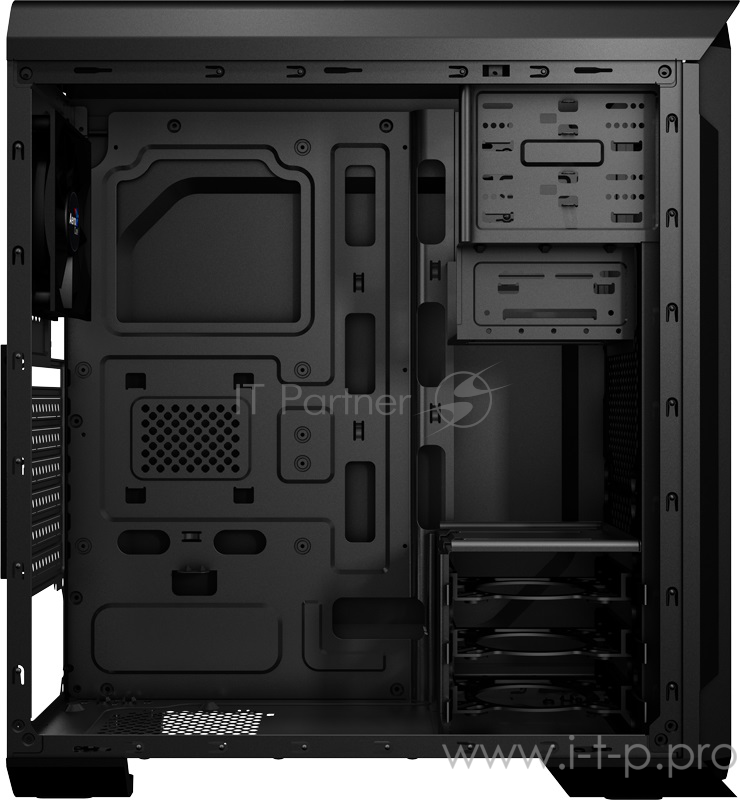 Корпус Aerocool Aero-500 Window Black + картридер SD/micro SD , ATX, 1x USB 3.0, 2x USB 2.0, 2х реобаса, фильтры от пыли, окно.