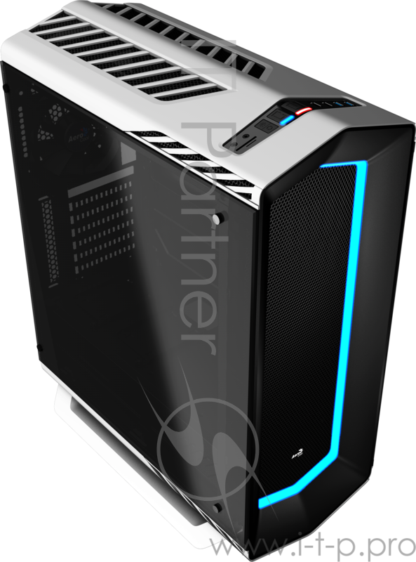 Корпус Aerocool P7-C1 WG , ATX, без БП, с большим закаленным окном, ATX, без БП, с окном, 8 вариантов подсветки, 2x USB2.0, 2x USB3.0, SD карт-ридер.