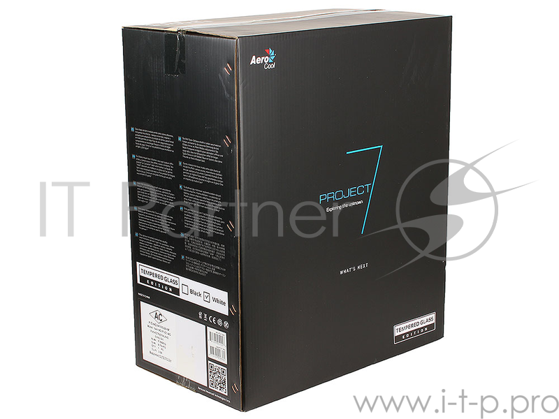 Корпус Aerocool P7-C1 WG , ATX, без БП, с большим закаленным окном, ATX, без БП, с окном, 8 вариантов подсветки, 2x USB2.0, 2x USB3.0, SD карт-ридер.