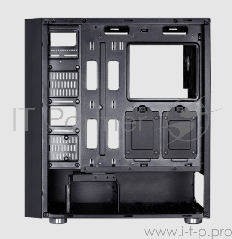 Корпус Aerocool Quartz Blue , ATX, без БП, закаленное стекло спереди и сбоку, 3x 12см LED (синий), 1х 12см (черный) в комплекте, 1xUSB 3.0, 2xUSB 2.0