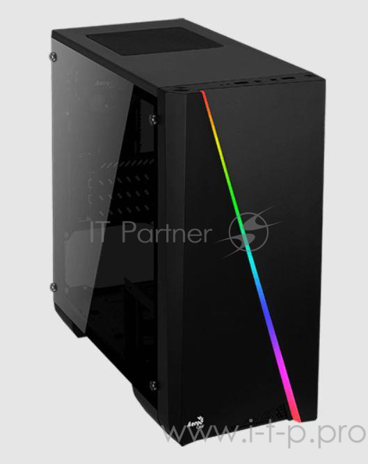 Корпус Aerocool Cylon Mini Tempered Glass, mATX, без БП, RGB-подсветка, закаленное стекло, 1x USB 3.0 + 1x USB 2.0