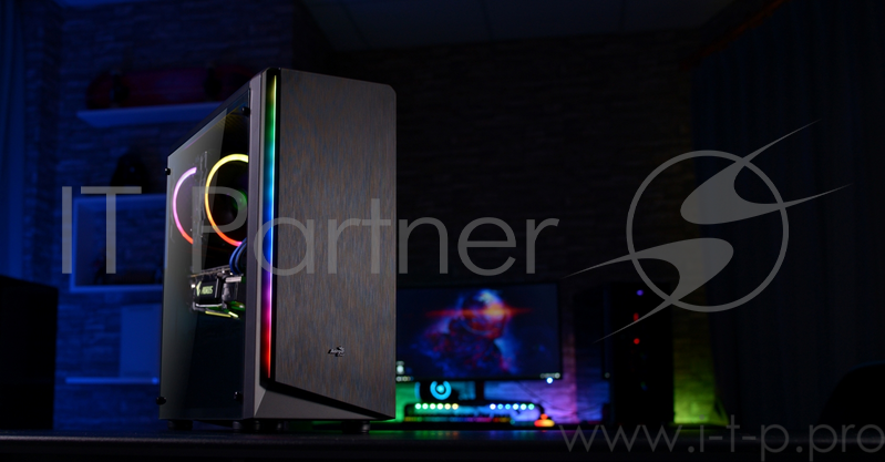 Корпус Aerocool RIFT , ATX, без БП, акриловое окно, 195x461x411мм (ШxГxВ), USB3.0 x1, USB2.0 x2, SD Card Reader, металл 0,5мм