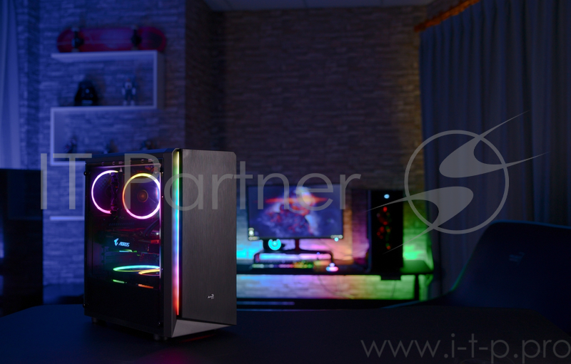 Корпус Aerocool RIFT , ATX, без БП, акриловое окно, 195x461x411мм (ШxГxВ), USB3.0 x1, USB2.0 x2, SD Card Reader, металл 0,5мм