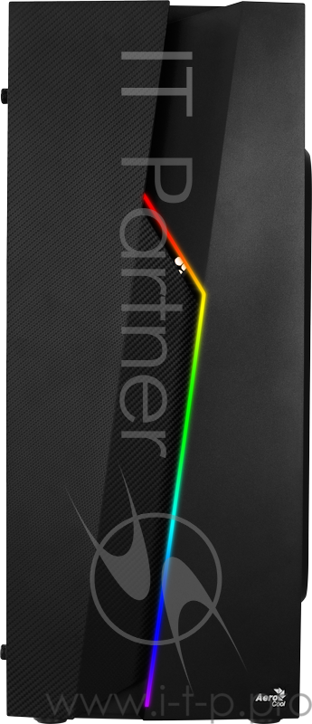 Корпус Aerocool BOLT, ATX, без БП, окно из акрила, 194x444x410мм (ШxВxГ), USB3.0 x1, USB2.0 x2, 13 режимов RGB подсветки, фильтры от пыли