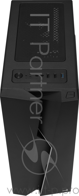 Корпус Aerocool BOLT, ATX, без БП, окно из акрила, 194x444x410мм (ШxВxГ), USB3.0 x1, USB2.0 x2, 13 режимов RGB подсветки, фильтры от пыли