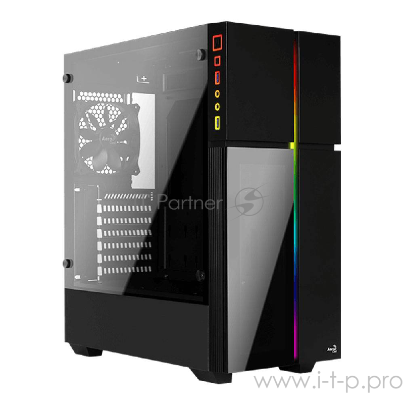 Корпус Aerocool PLAYA , ATX, без БП, окно из закаленного стекла, 211x480x432мм (ШxГxВ), USB3.0 x2, 13 режимов подсветки, фильтры от пыли