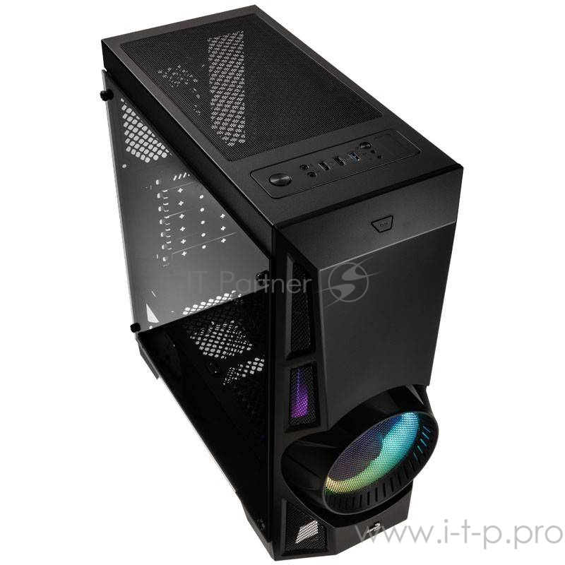 Корпус Aerocool Aero Engine RGB-G-BK-v2 черный без БП ATX 3x120mm 2xUSB2.0 1xUSB3.0 audio bott PSU