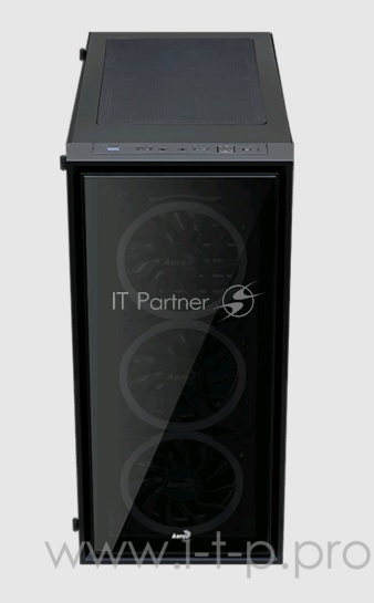 Корпус Aerocool Quartz REVO , ATX, без БП, закаленное стекло спереди и сбоку, 3x 12см RGB, 1х 12см (черный) в комплекте, 1xUSB 3.0, 2xUSB 2.0