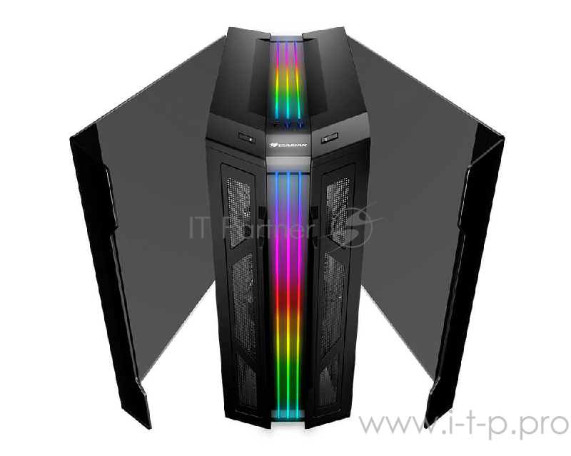 Корпус Cougar Gemini T, без БП, RGB, боковые панели из закалённого стекла, чёрный, ATX